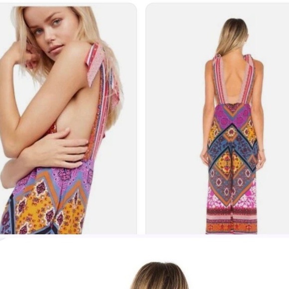 Free People Maritzah One Piece Romper Overalls Jumpsuit size 4 - Picture 4 of 5